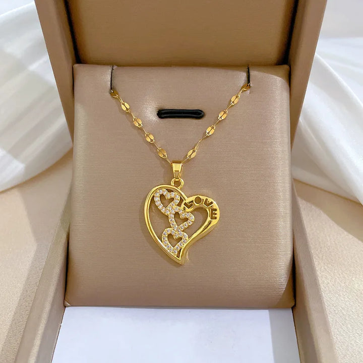 Amore Collana Dorata Donna