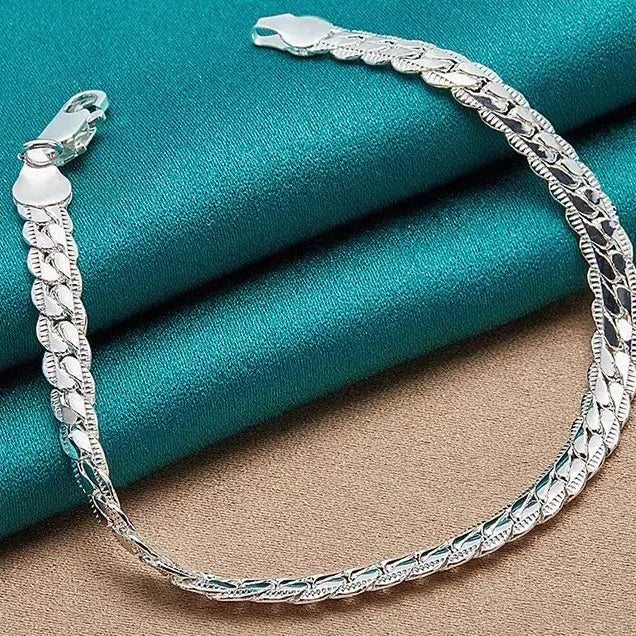 Bracciale Catena Piatta Acciaio
