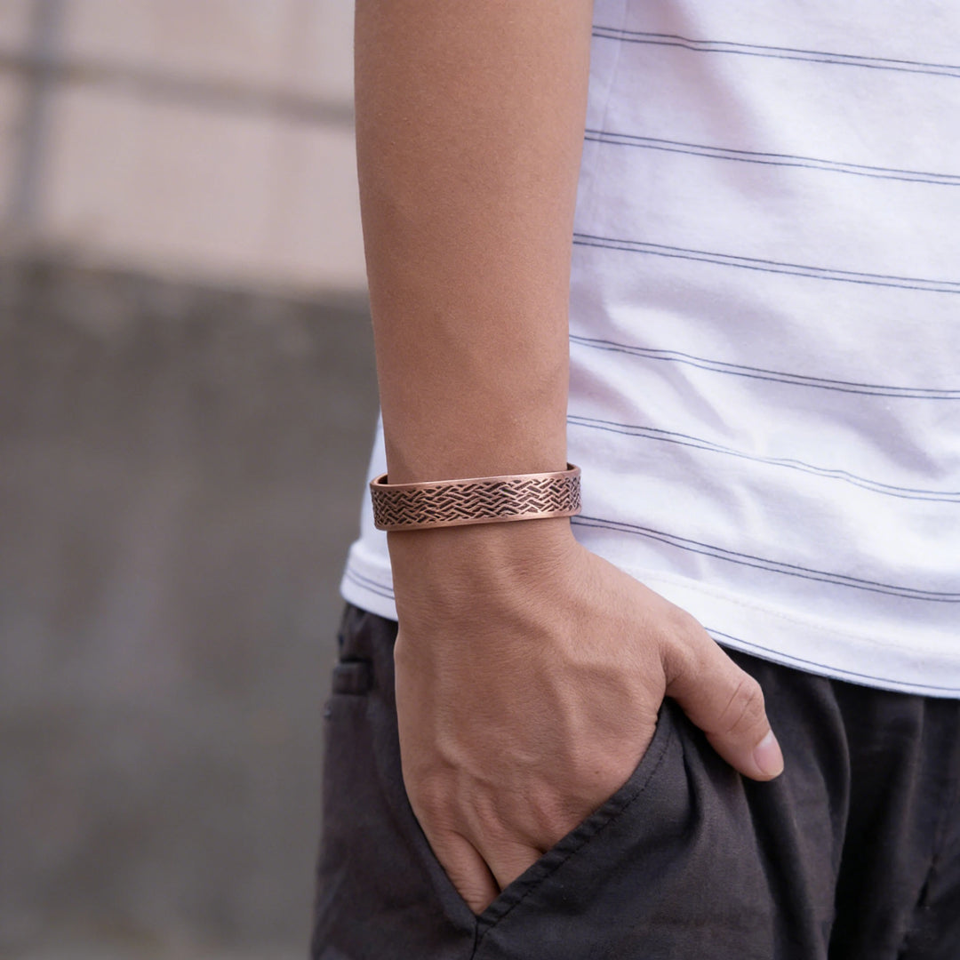 Onda Bracciale Uomo Rame