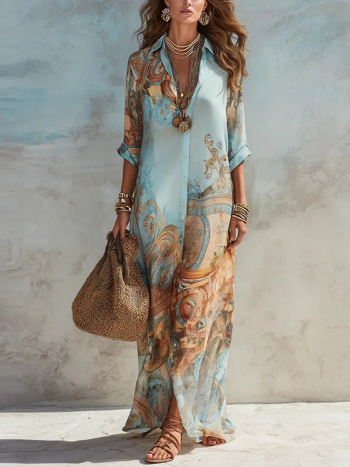 Celeste Vestito Estivo Donna