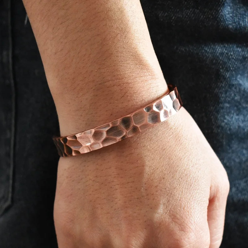 Bracciale Bocciardato Uomo Rame