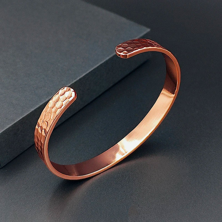 Efesto Bracciale Rame Martellato