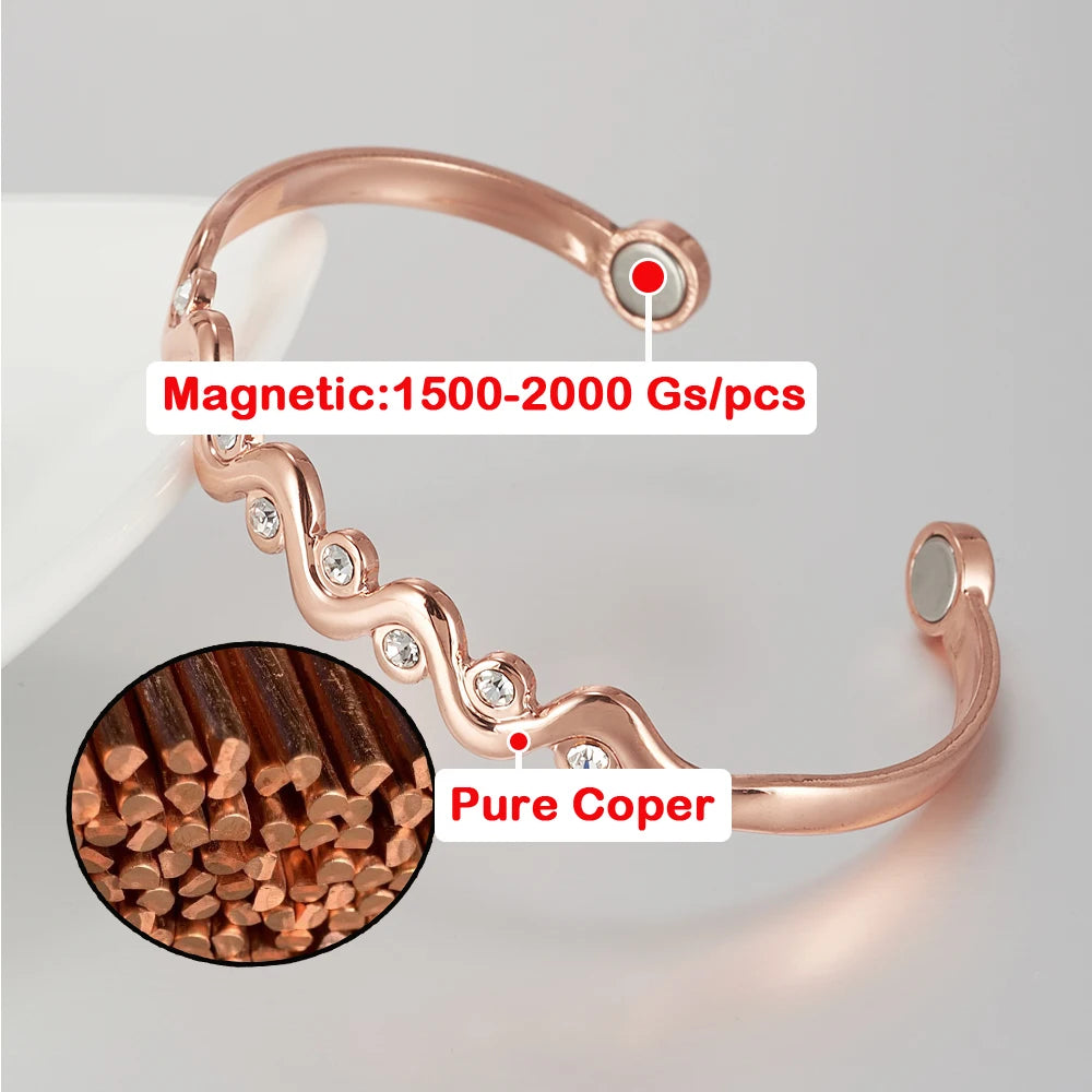 Persefone Bracciale Rame Pietre