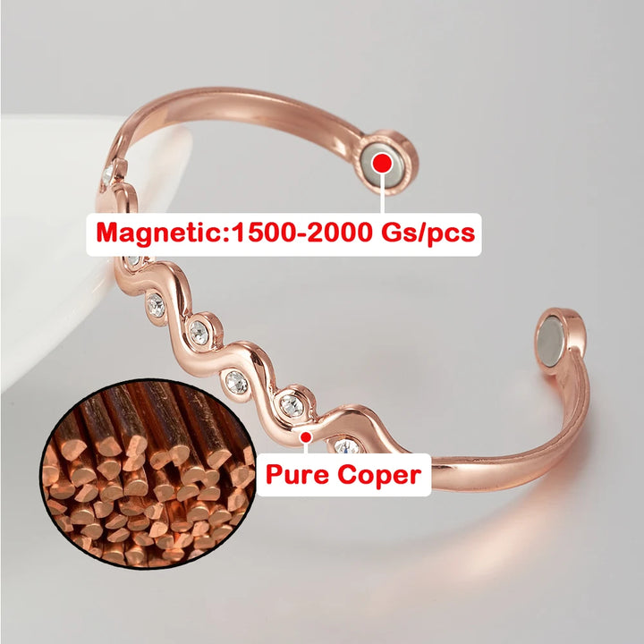 Persefone Bracciale Rame Pietre