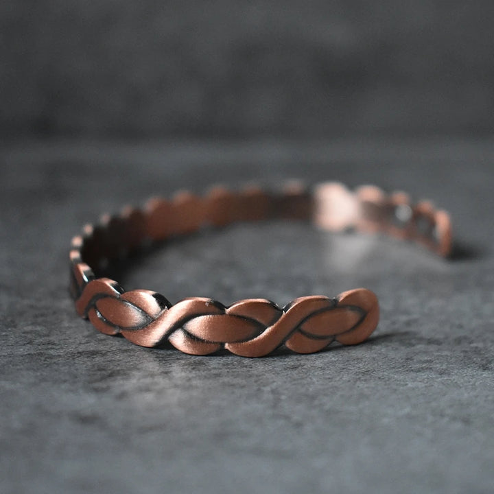 Treccia Bracciale Donna Rame