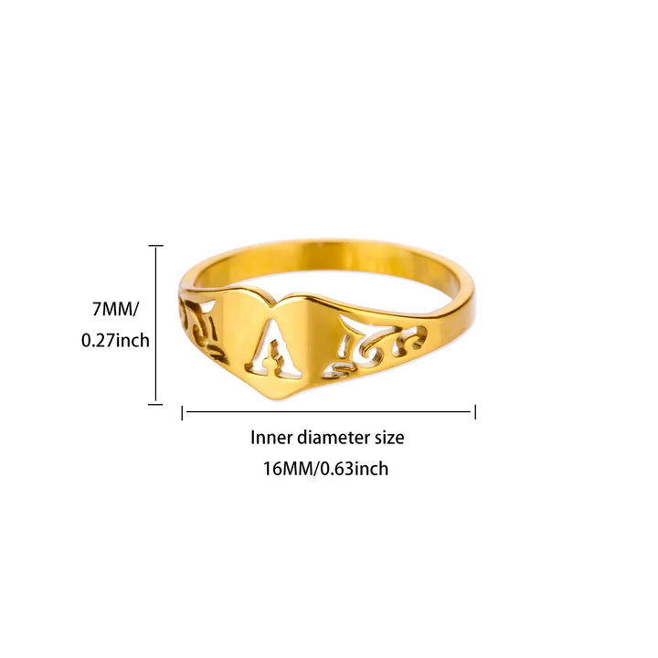 Principio Anello Lettera Donna