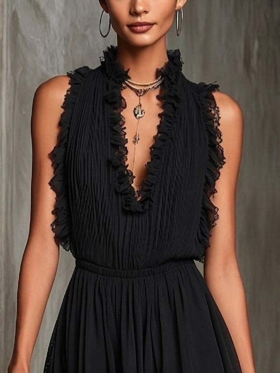 Eleonora | Abito Corto Elegante con Pizzo