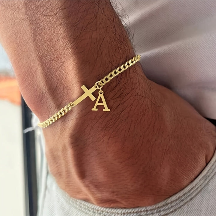 Bracciale Croce Iniziale | Oro