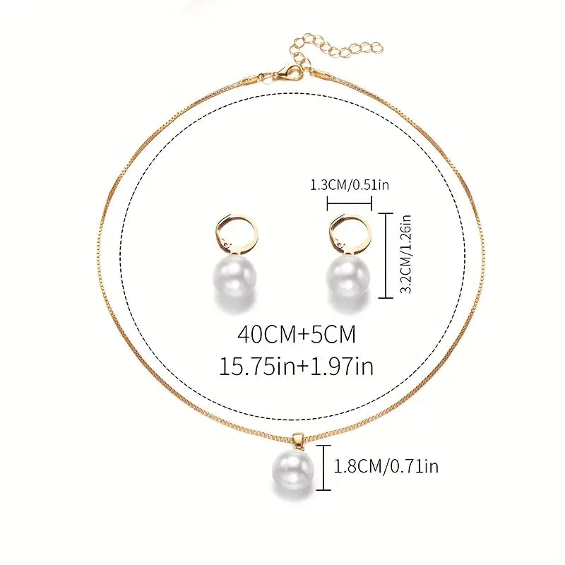 Set Collana Orecchini Perle Grace | Oro