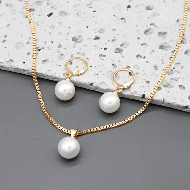 Set Collana Orecchini Perle Grace | Oro
