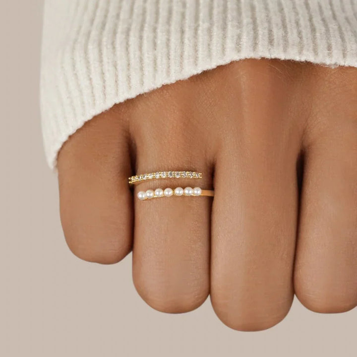 Anello Brillanti Curva | Oro